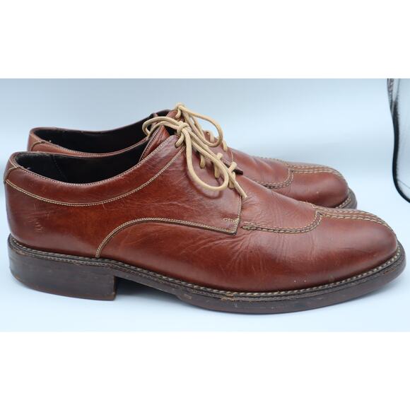 Cole Haan Country Oxfords Men\'s Size 9 Brown Leather Split Toe Derby Dress Shoes Cole Haan Country Vintage Cognac Brown Leather Split Toe  main image 4